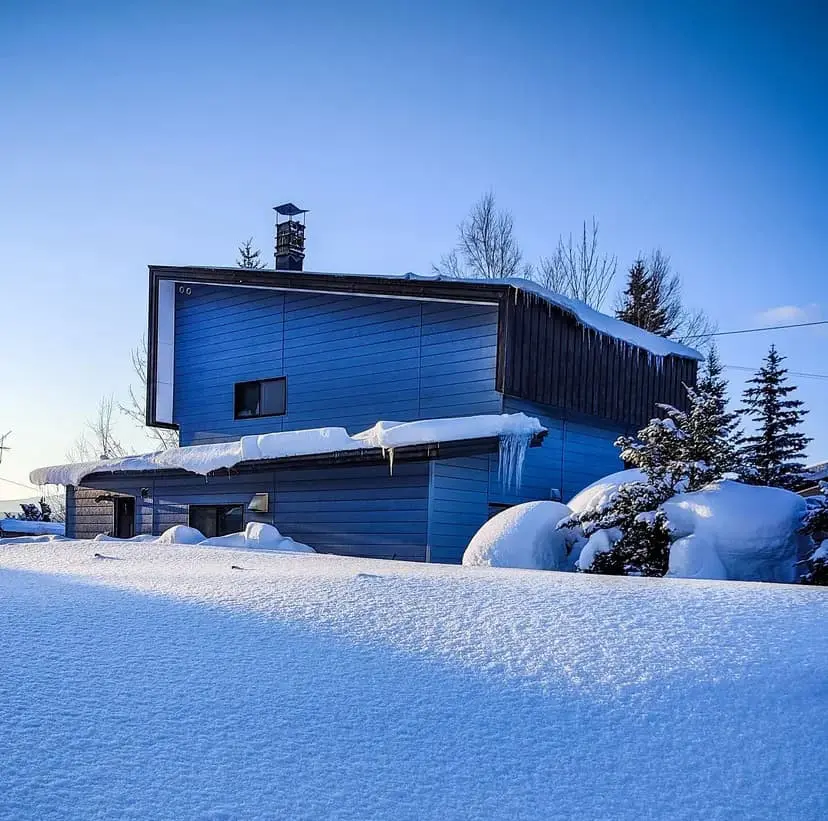 Yukiumi Hokkaido lodge in Furano under deep winter snow