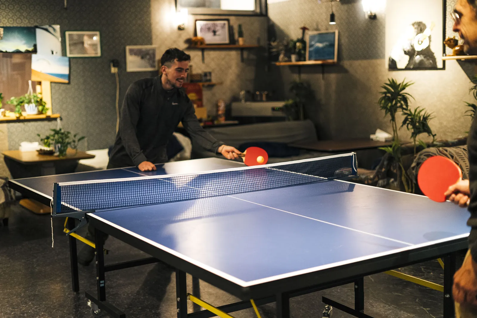 Ping-pong table in the Tokachi Base Club bar in Kamifurano